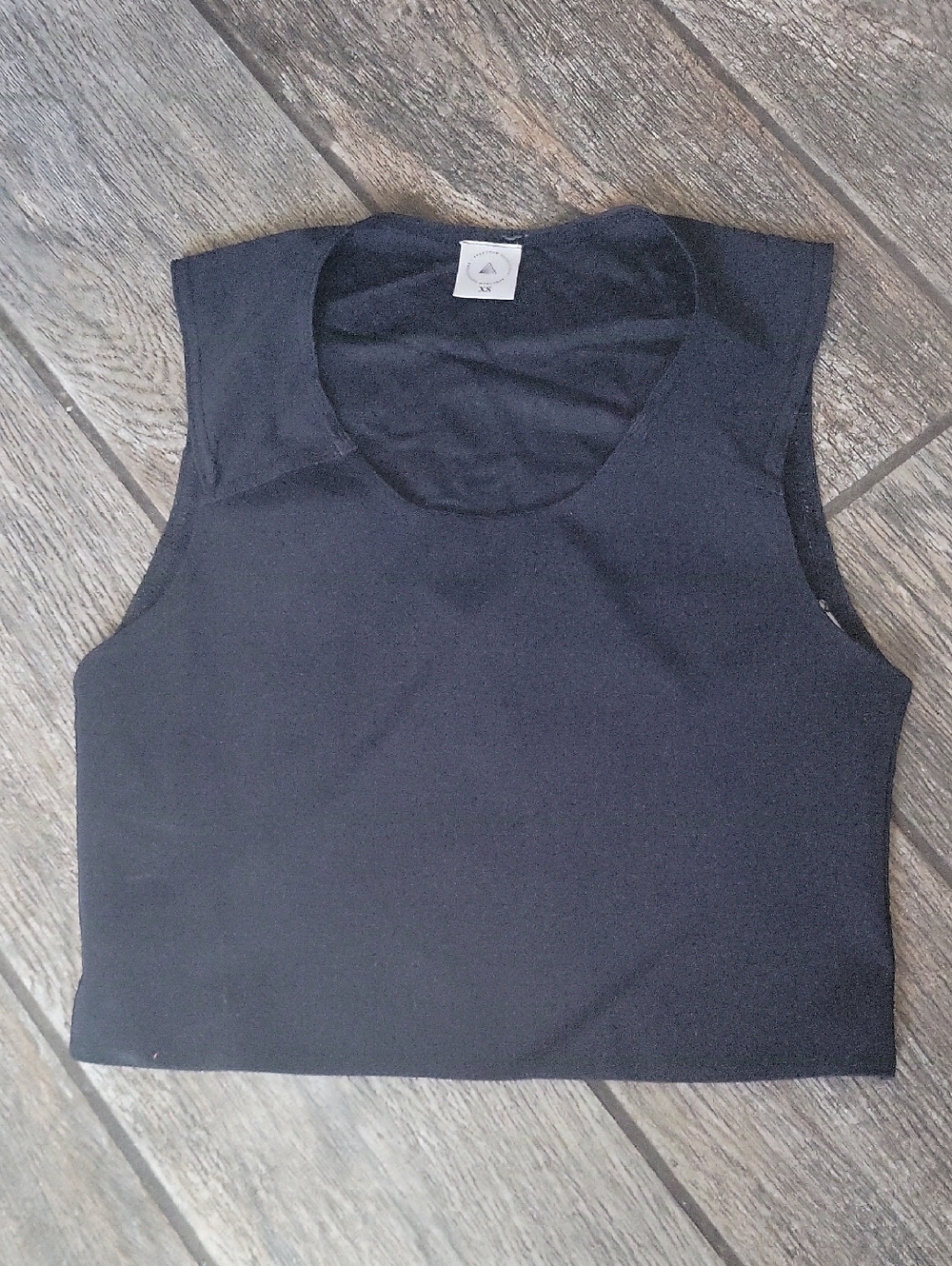 Black Cropped Compresion Top